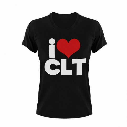Charlotte, NC Shirt - I Heart CLT Black