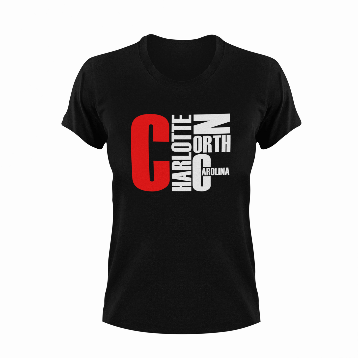 Charlotte, NC T-Shirts - Red Bold
